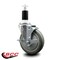 Service Caster 5'' Gray Poly Swivel 1-3/8'' Expanding Stem Caster with Brake SCC-EX20S514-PPUB-TLB-138 - alternate 3